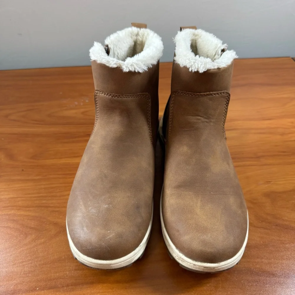 Khombu Sienna All-Weather‎ Water Repellent Boot Side Zip Snow. Winter Brown 7